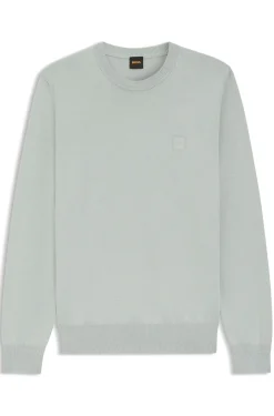 Pullover aus Baumwoll-Mix mit Logo-Patch