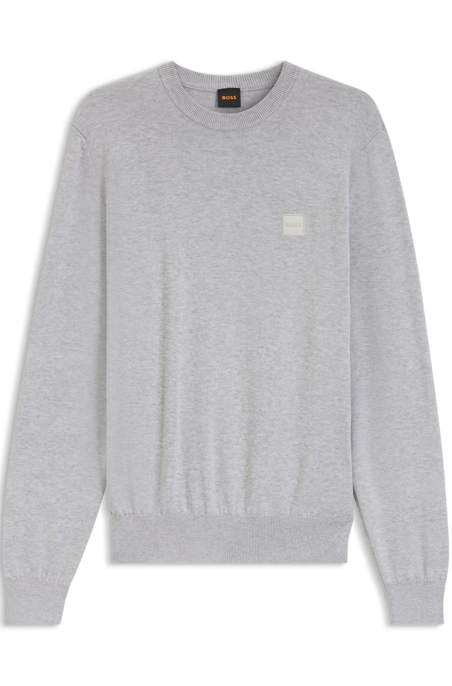 Pullover aus Baumwoll-Mix mit Logo-Patch