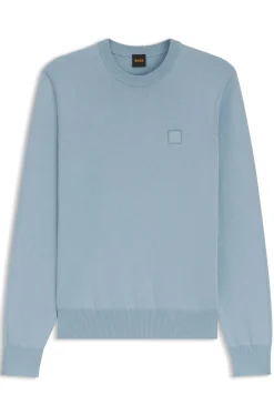 Pullover aus Baumwoll-Mix mit Logo-Patch
