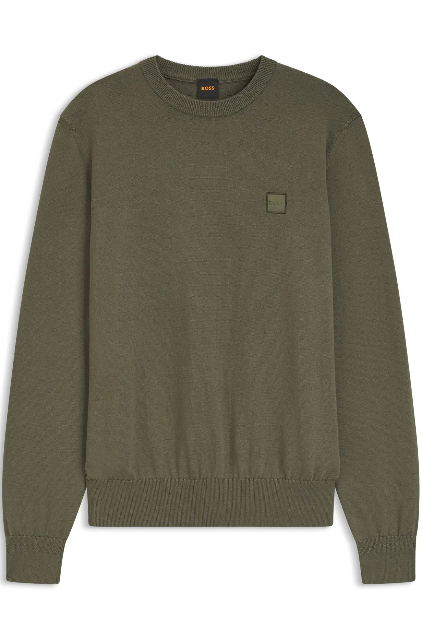 Pullover aus Baumwoll-Mix mit Logo-Patch