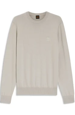 Pullover aus Baumwoll-Mix mit Logo-Patch