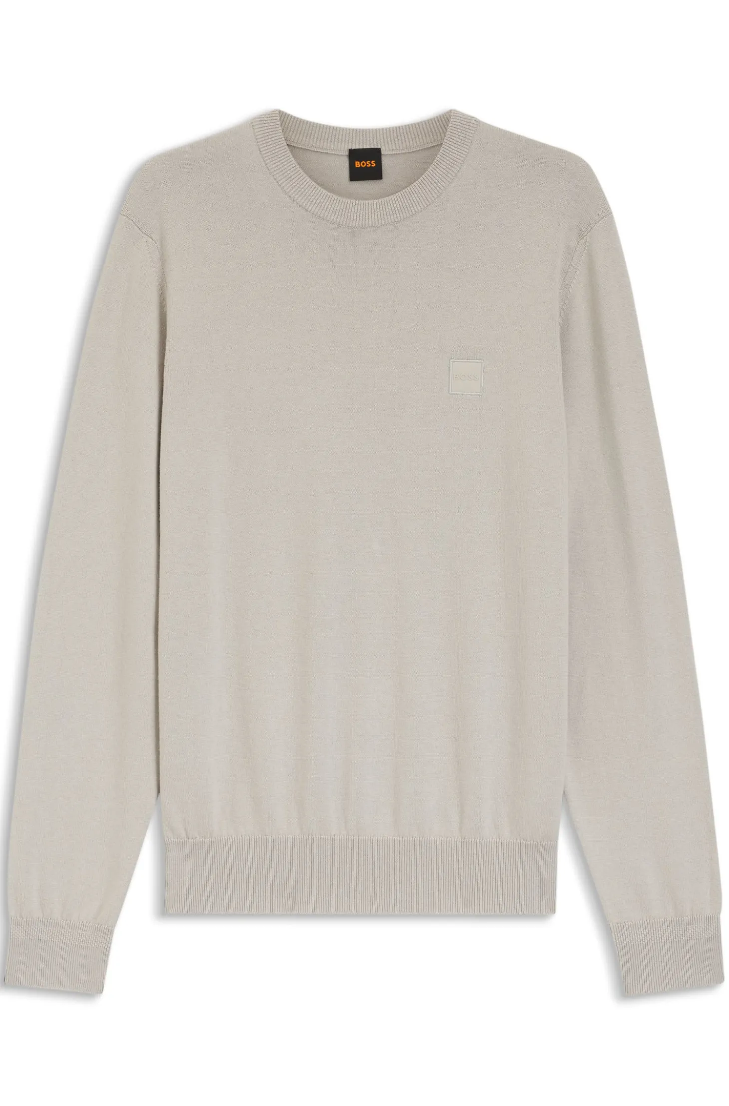 Pullover aus Baumwoll-Mix mit Logo-Patch