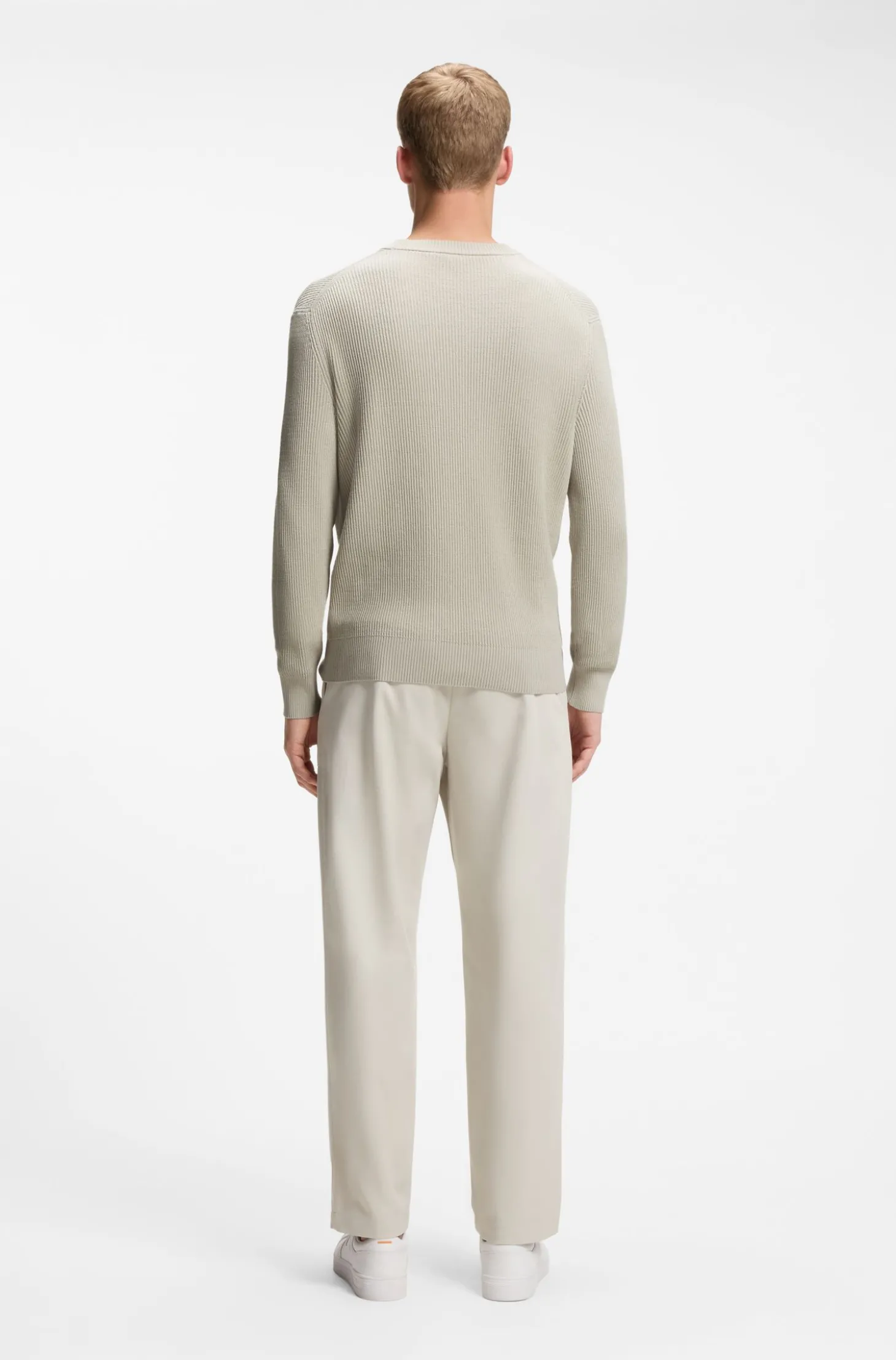 Pullover aus Baumwoll-Mix mit Rippstrick