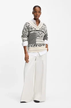 Pullover aus Baumwoll-Mix mit Jacquard-Muster