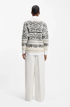 Pullover aus Baumwoll-Mix mit Jacquard-Muster
