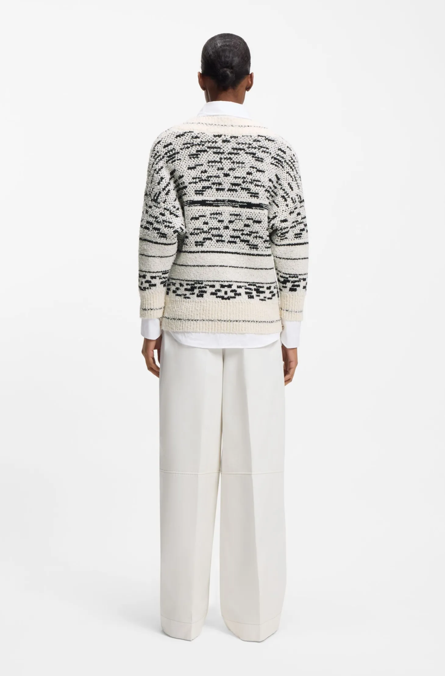 Pullover aus Baumwoll-Mix mit Jacquard-Muster