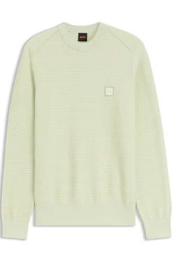 Pullover aus Baumwoll-Piqué mit Logo-Patch