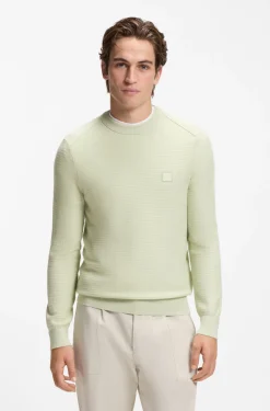 Pullover aus Baumwoll-Piqué mit Logo-Patch