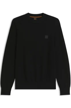 Pullover aus Baumwoll-Piqué mit Logo-Patch