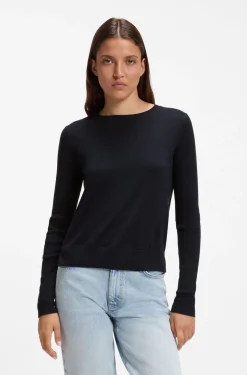 Pullover aus extrafeiner Merinowolle mit Rundhalsausschnitt