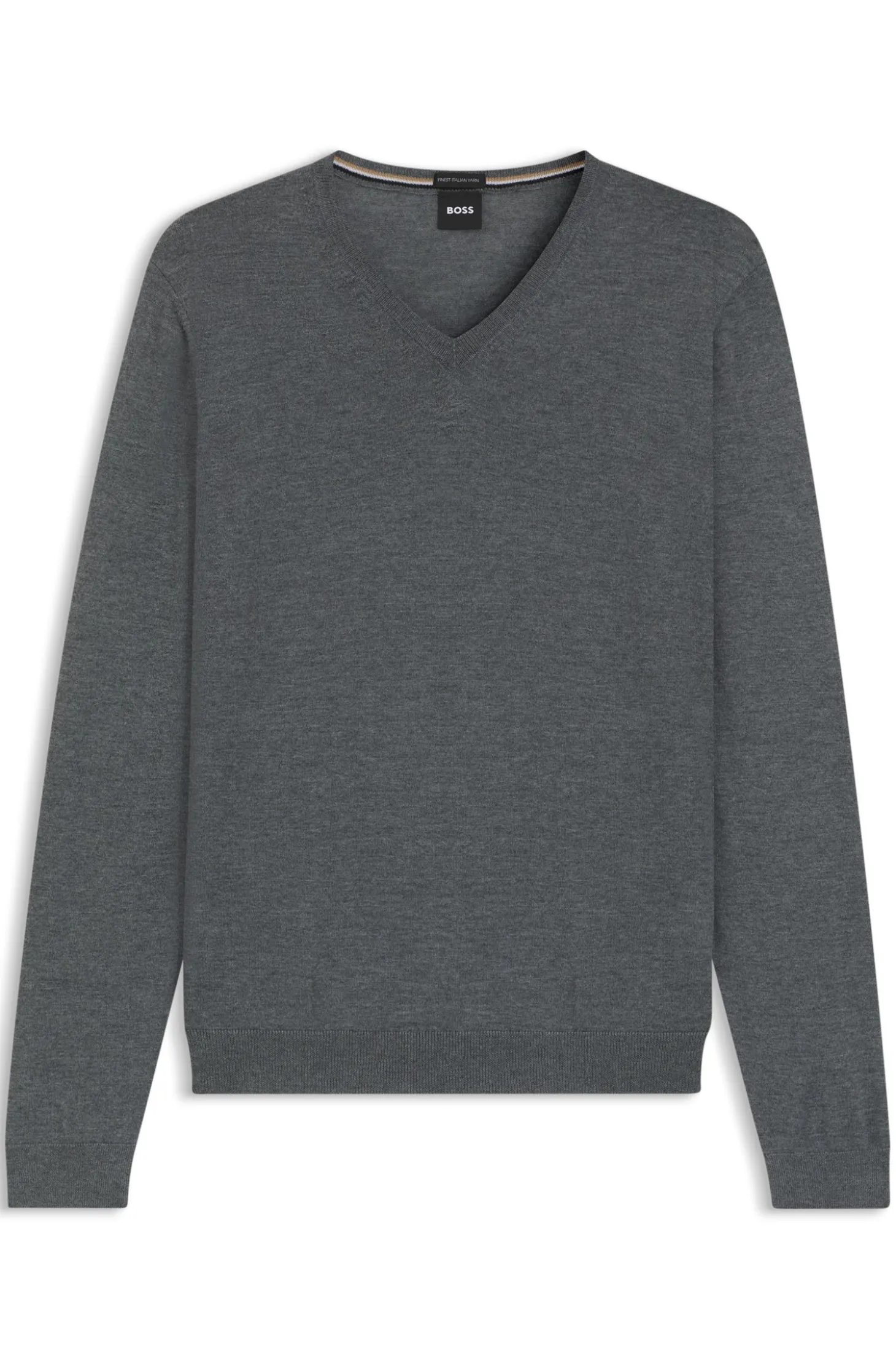 Pullover aus extrafeiner Merinowolle mit V-Ausschnitt