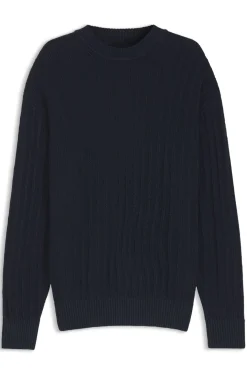 Pullover aus Leinen-Baumwolle mit Strickstruktur