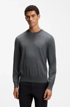 Pullover aus Merinowolle mit Logo-Stickerei