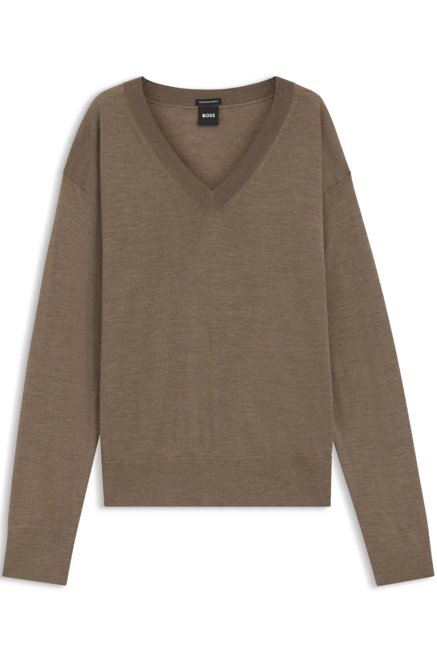 Pullover aus Merinowolle mit V-Ausschnitt