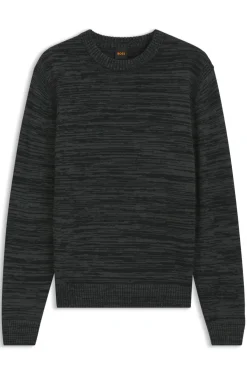 Pullover aus Schurwolle und Baumwolle mit Mouliné-Effekt