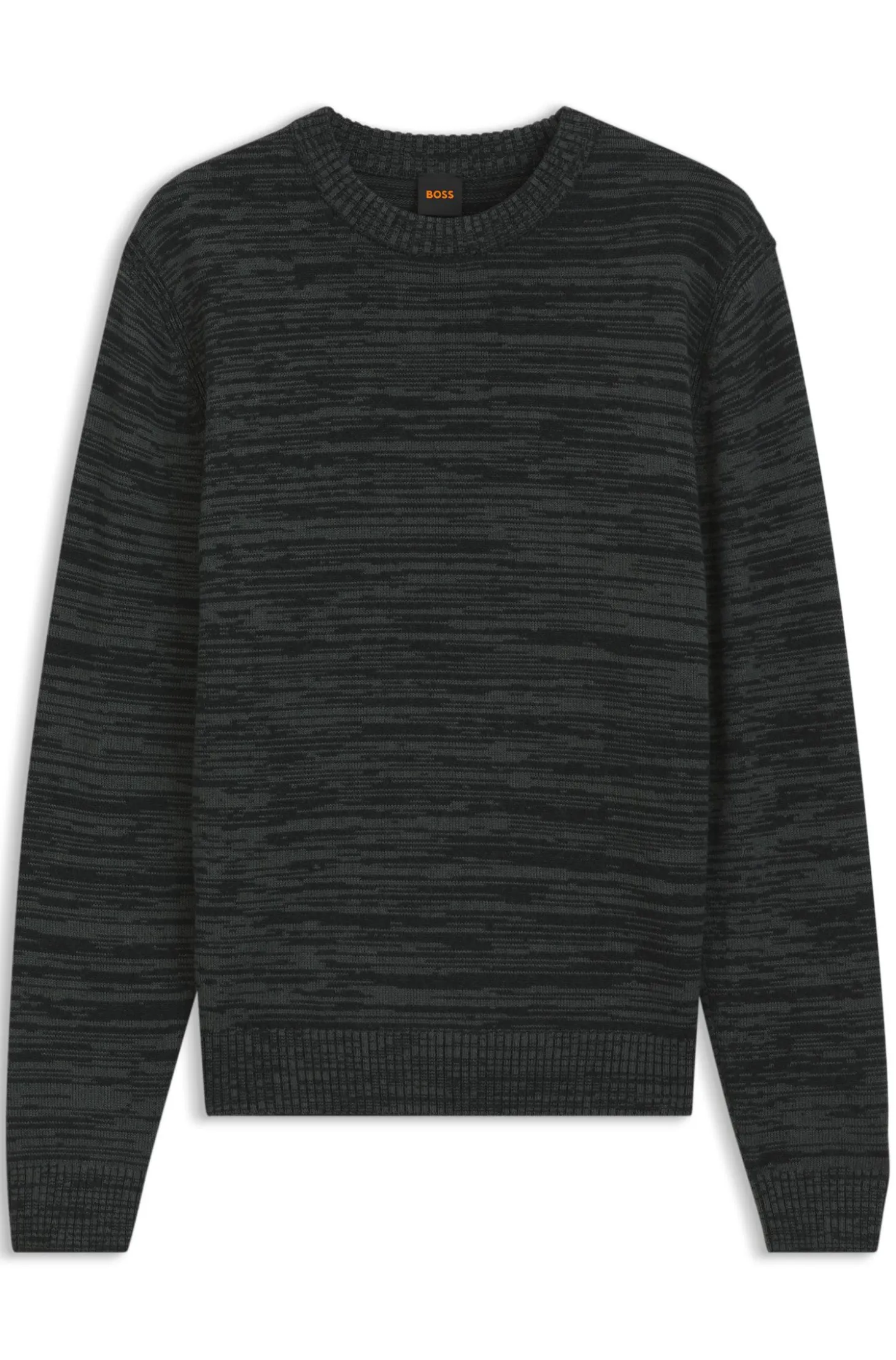 Pullover aus Schurwolle und Baumwolle mit Mouliné-Effekt