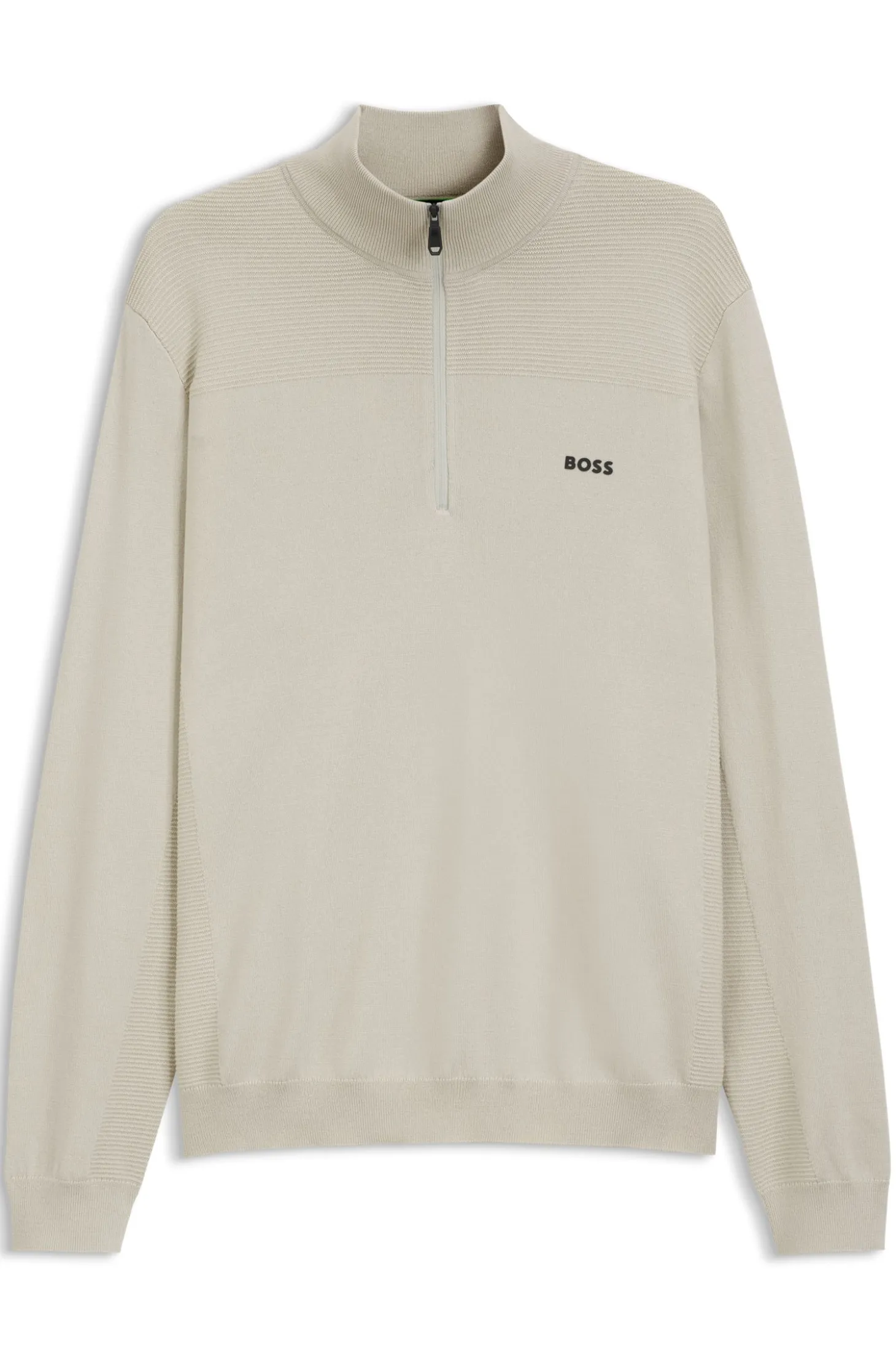 Pullover aus Schurwoll-Mix mit Troyerkragen und Logo