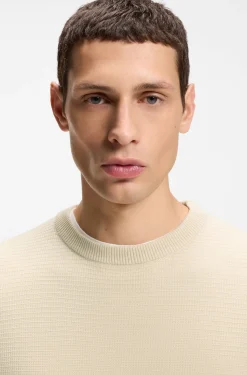 Pullover aus Schurwoll-Mix mit verschiedenen Strukturen