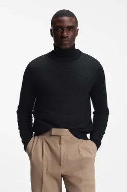 Pullover aus Schurwoll-Mix mit verschiedenen Strukturen