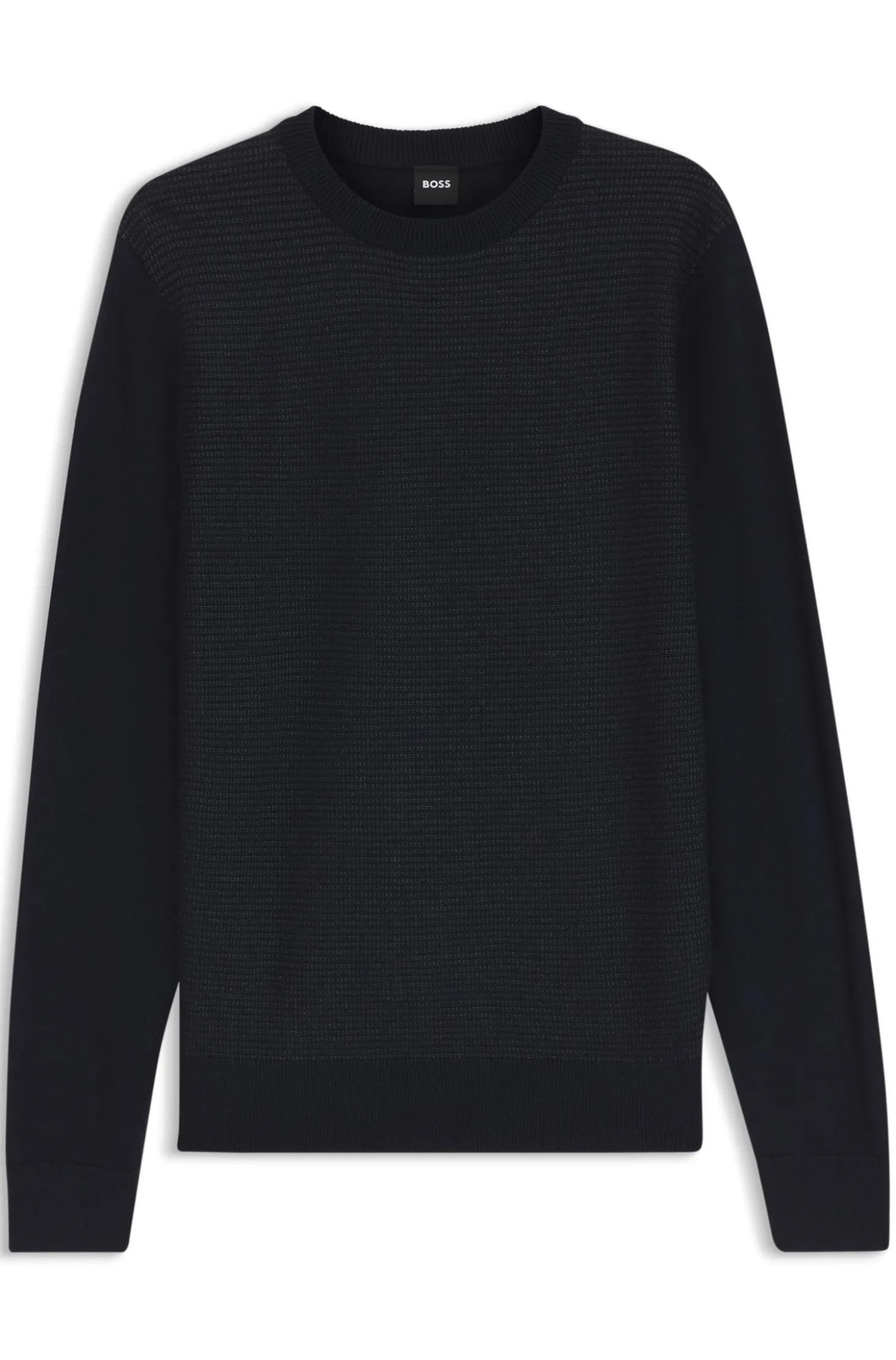 Pullover aus Schurwoll-Mix mit verschiedenen Strukturen