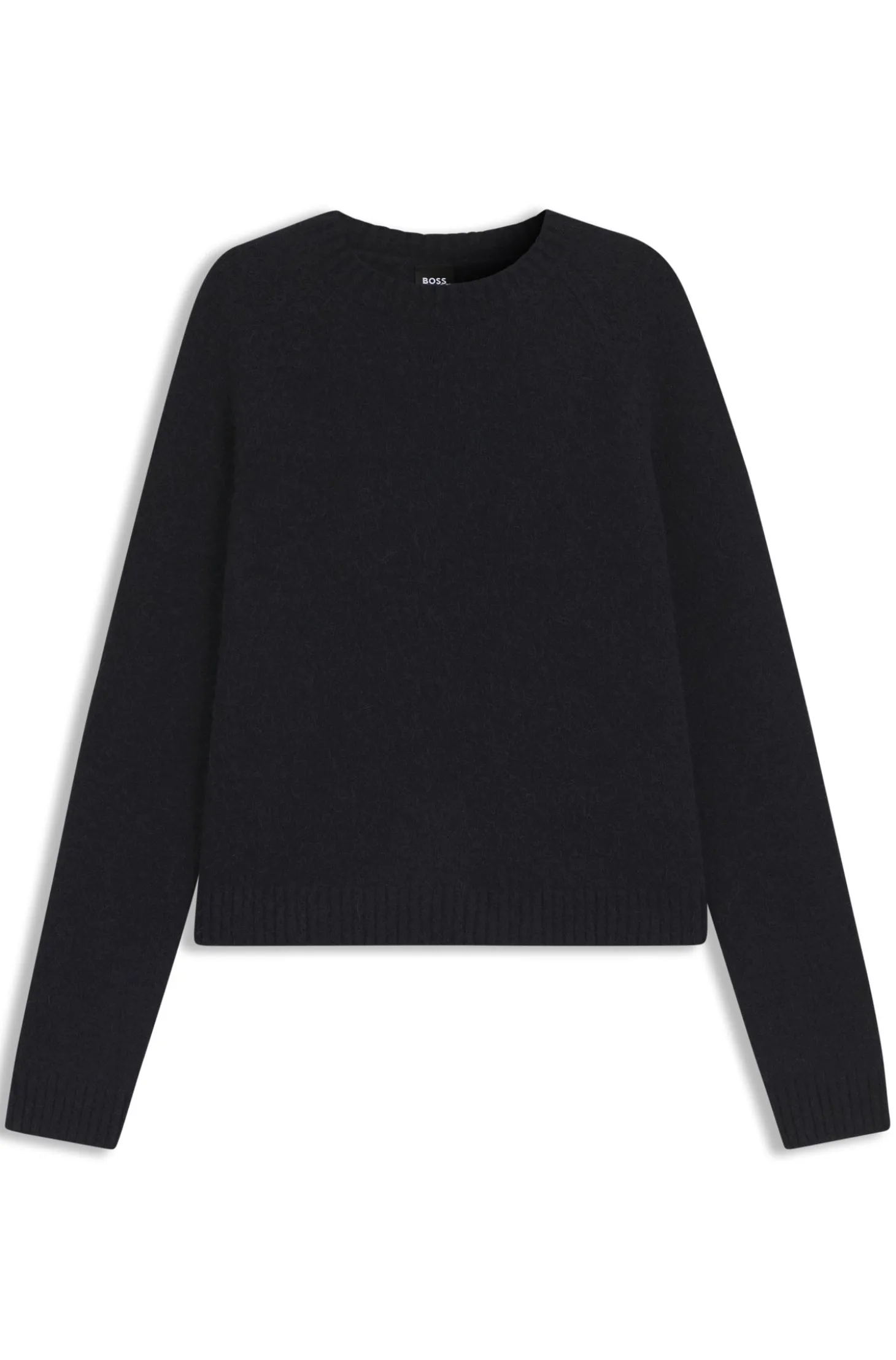 Pullover aus Stretch-Garnen mit Rundhalsausschnitt