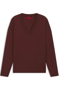 Pullover aus Woll-Mix mit Kaschmir und V-Ausschnitt