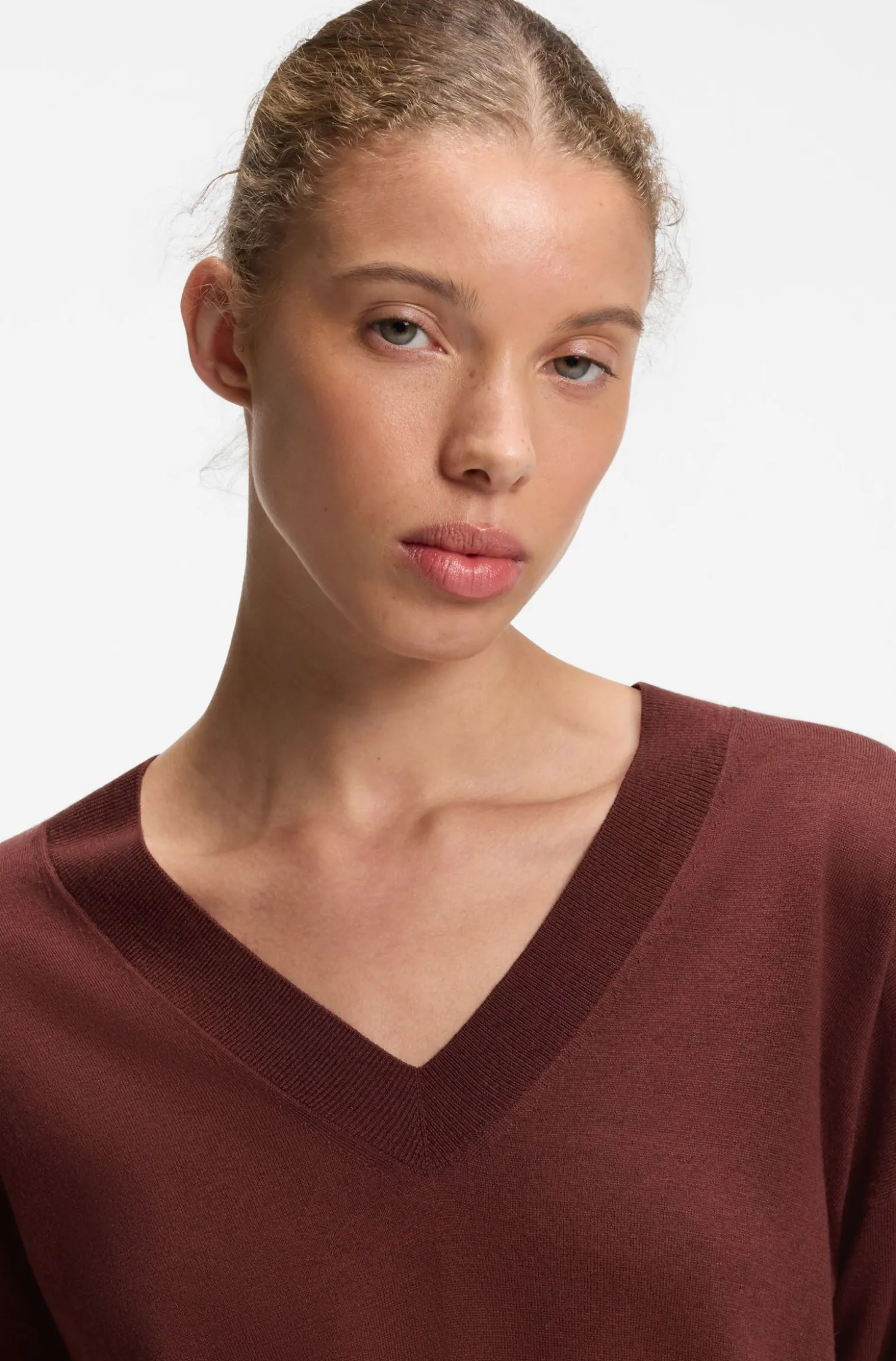Pullover aus Woll-Mix mit Kaschmir und V-Ausschnitt