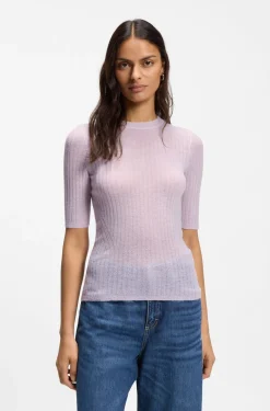 Pullover aus Woll-Mix mit Rippstrick
