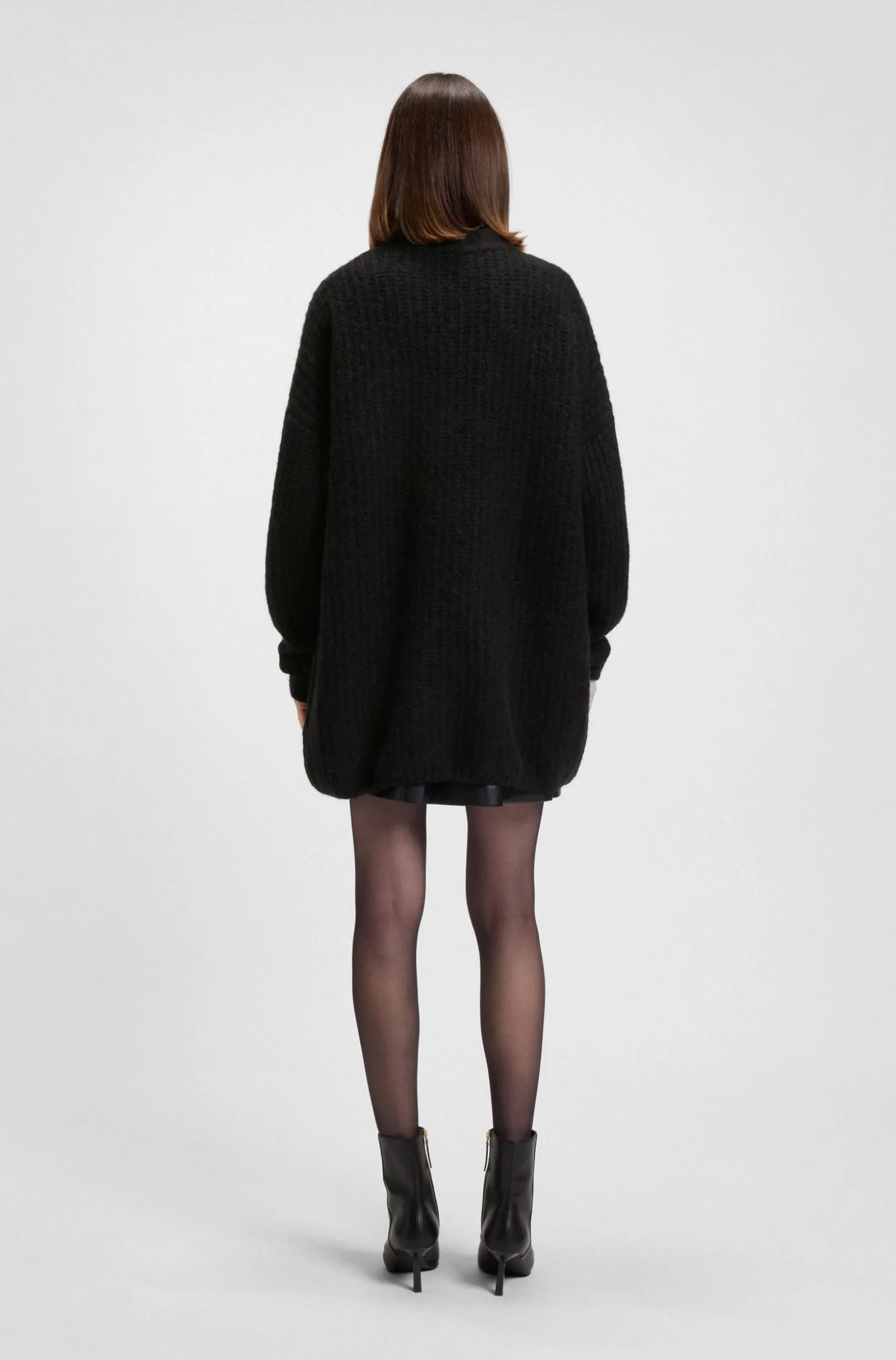 Pullover mit glitzerndem Stack-Logo, Woll- und Alpaka-Anteil