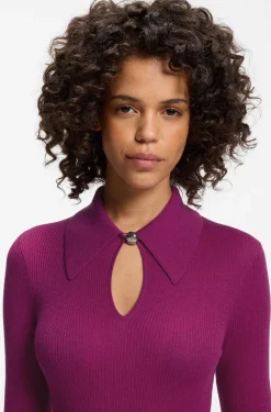 Pullover mit Polokragen aus Woll-Mix mit Kaschmir