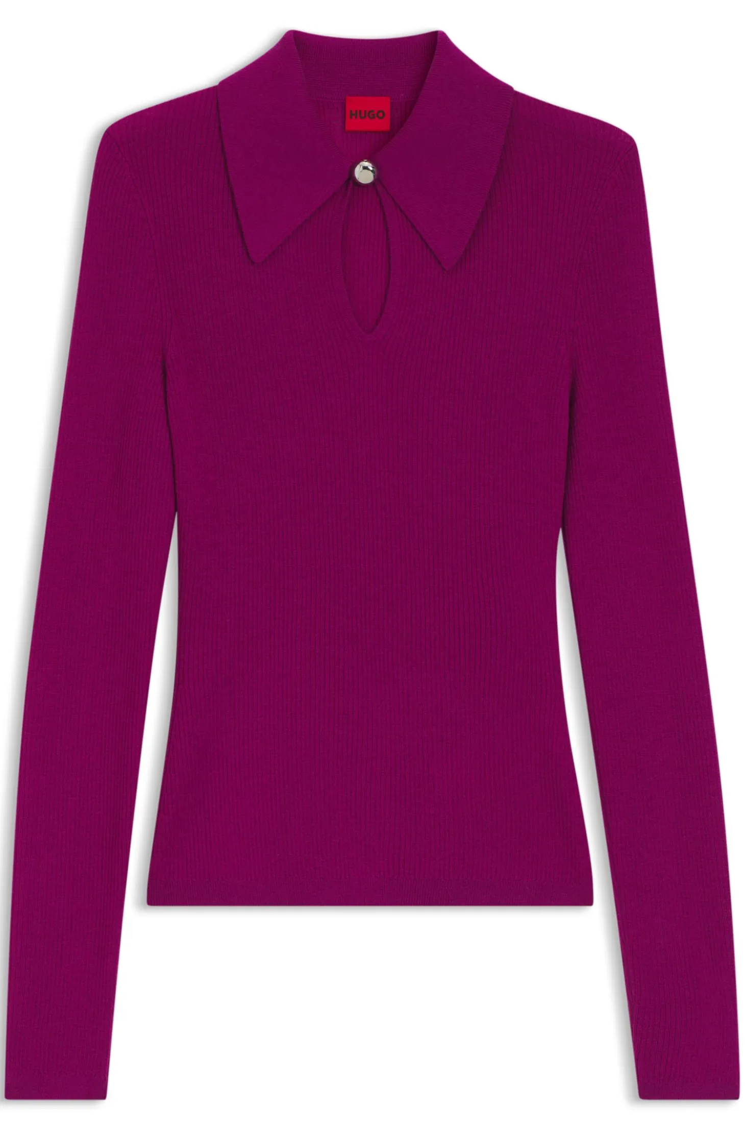 Pullover mit Polokragen aus Woll-Mix mit Kaschmir