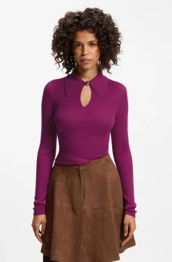 Pullover mit Polokragen aus Woll-Mix mit Kaschmir