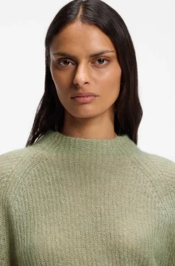 Pullover mit Stehkragen aus Alpaka-Mix