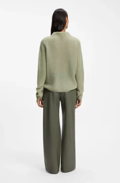 Pullover mit Stehkragen aus Alpaka-Mix