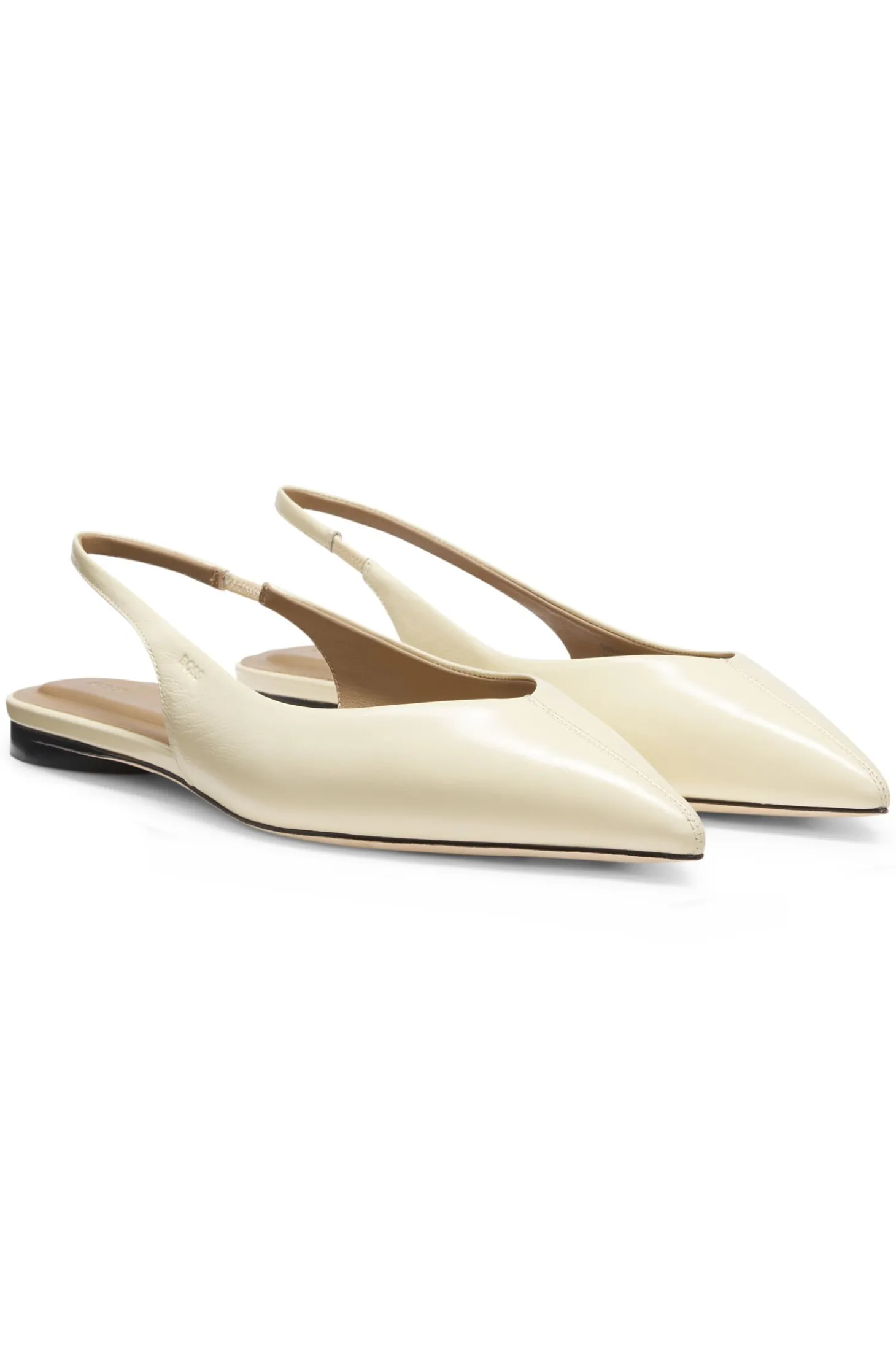 Pumps aus Leder mit Slingback-Riemen