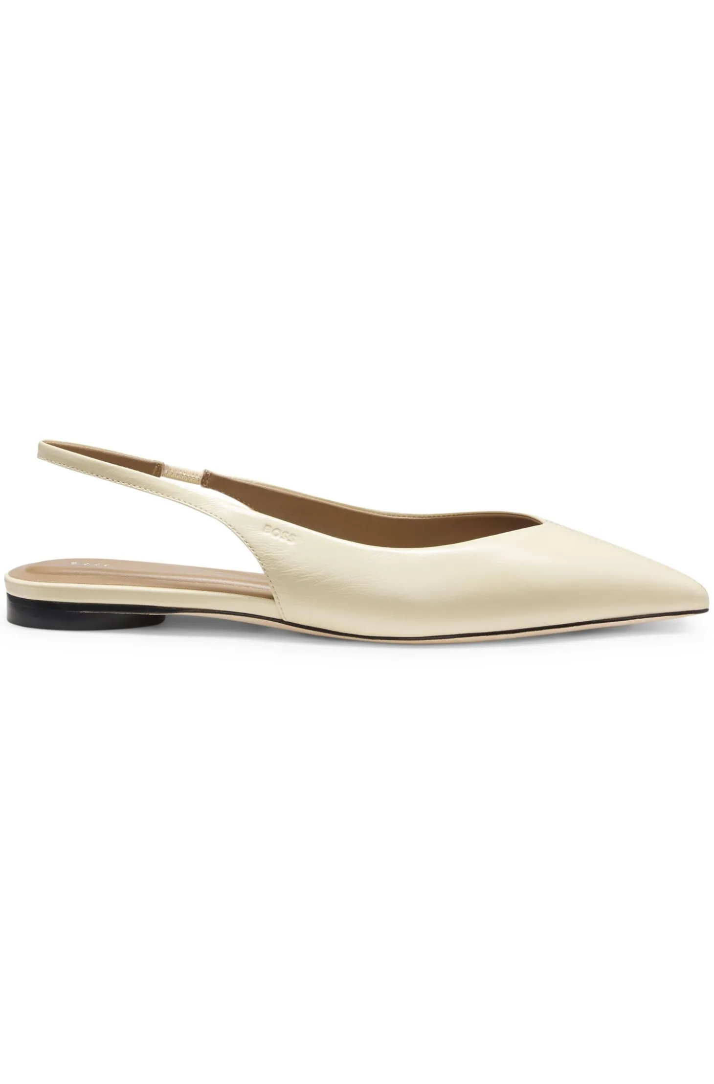 Pumps aus Leder mit Slingback-Riemen