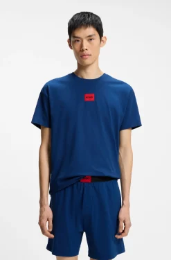Pyjama aus Stretch-Baumwolle mit Logo-Etiketten