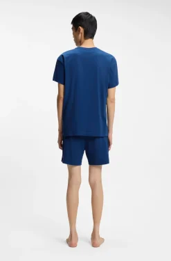 Pyjama aus Stretch-Baumwolle mit Logo-Etiketten