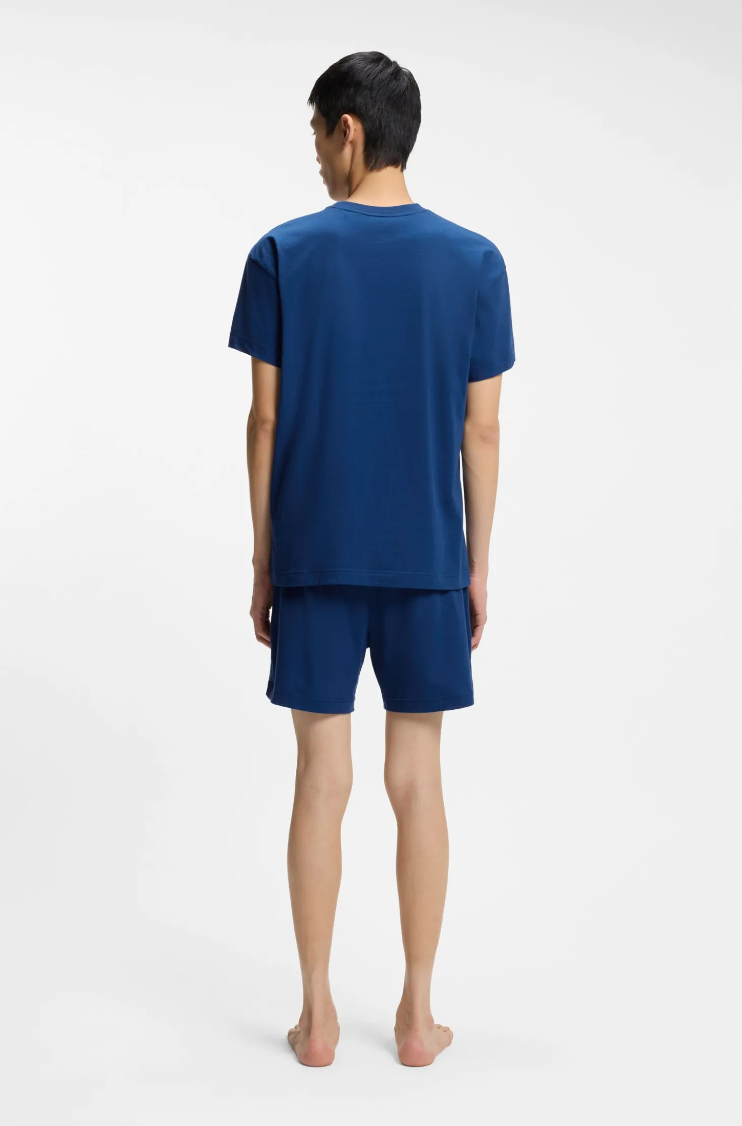 Pyjama aus Stretch-Baumwolle mit Logo-Etiketten