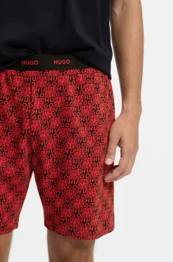 Pyjama aus Stretch-Baumwolle mit Stack-Logos