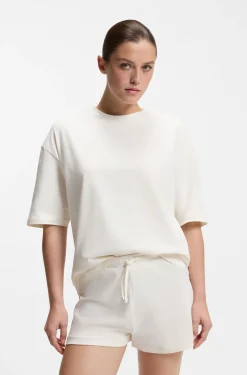 Pyjama aus Stretch-Baumwolle mit Mesh-Logo-Einsätzen
