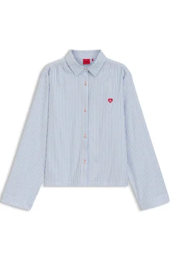 Pyjama-Hemd aus Baumwoll-Mix mit Herz-Logo