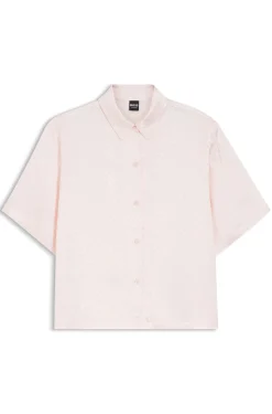 Pyjamahemd aus Satin mit Monogramm-Jacquard