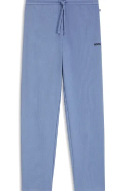 Pyjama-Hose aus Baumwoll-Mix mit gesticktem Logo