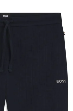 Pyjama-Hose aus Baumwoll-Mix mit gesticktem Logo