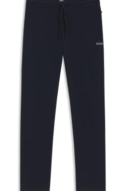 Pyjama-Hose aus Baumwoll-Mix mit gesticktem Logo