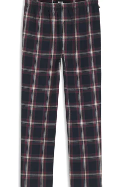 Pyjama-Hose aus Baumwoll-Mix mit tonalem Karo-Muster