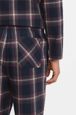 Pyjama-Hose aus Baumwoll-Mix mit tonalem Karo-Muster