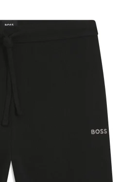 Pyjama-Hose aus Baumwoll-Mix mit gesticktem Logo
