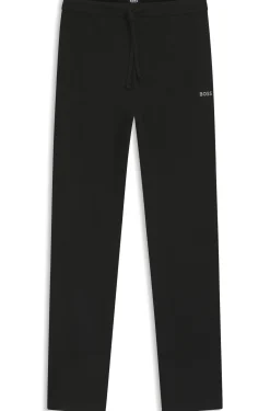 Pyjama-Hose aus Baumwoll-Mix mit gesticktem Logo